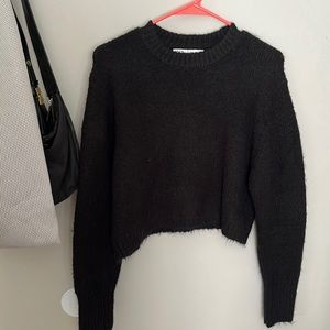 Zara cropped fuzzy sweater